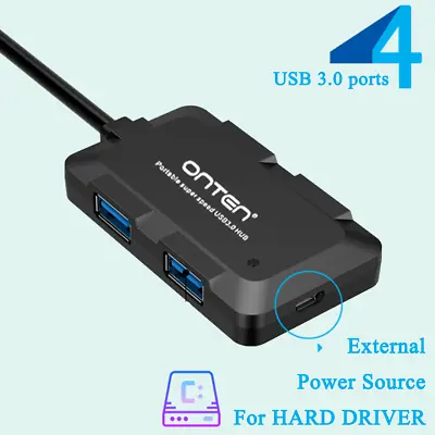 $16.95 • Buy Multi USB 3.0 Hub 4 Port High Speed Splitter Smart Adapter Compact Slim Extender