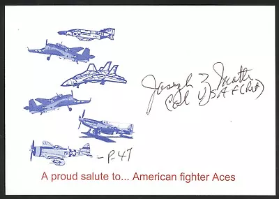 America Fighter Aces Card – Joseph Z. Matte 7 Confirmed Victories • $23