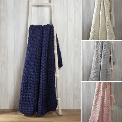 Cable Knit Soft Touch Cosy Cuddly Throw Blanket 120cm X 150cm • £42.99