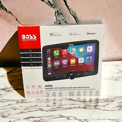 Boss BCPA8 Apple CarPlay Bluetooth Single Din 8  Floating LCD Car Stereo Player • $169.95