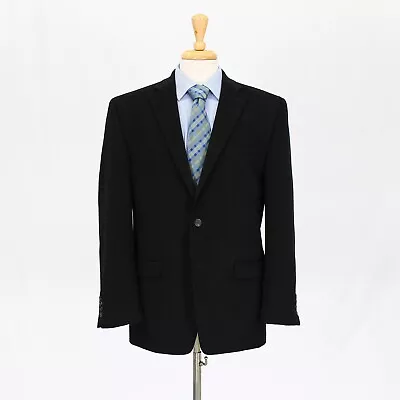 $39.99 • Buy Chaps 42R Black Sport Coat Blazer Jacket Solid 2B Polyester