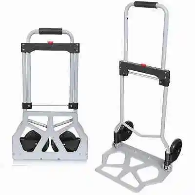 Folding Hand Truck And Dolly 220lbs Heavy Duty Portable Hand Cart For Moving • $52.99