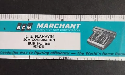 1967 Vintage Marchant Calculators Advertising Ruler Collectible With Calendar! • $7