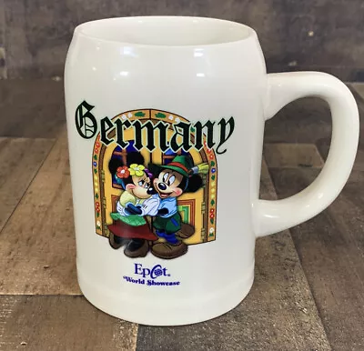 VINTAGE Disney World Epcot Pavilion Germany Mickey & Minnie Mug - Stein 12oz • $43