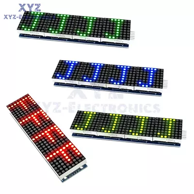 MAX7219 4 In 1 LED Display Microcontroller 5P Line Dot Matrix Module For Arduino • $9.99