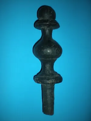 Antique Ball Top Cast Iron Newell Post Architectural Salvage Finial Topper Vtg • $65.92