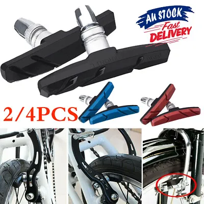 2/4PCS Mountain Bike BMX V Brake Blocks Bicycle Break Pad Shoes 3 Colours • $11.31