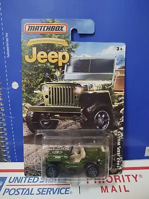 Matchbox Anniversary 1943 Jeep Willys Army Green 1:64 Diecast  • $10