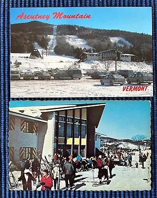 BROWNSVILLE VERMONT VT~Ascutney Mountain Ski Area~Lot Of 2 1970's Postcards • $2.50