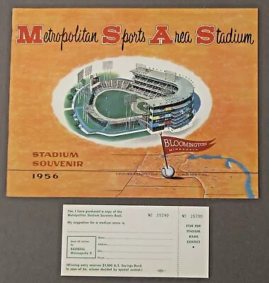 1956 METROPOLITAN SPORTS AREA STADIUM Minneapolis SOUVENIR Book Booklet • $54.99