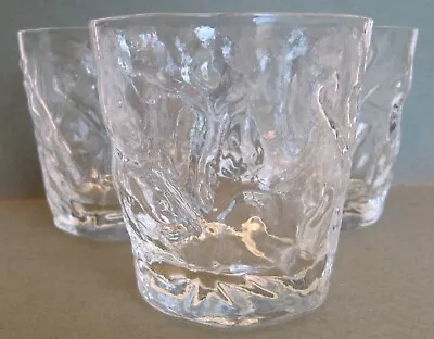 3 Morgantown Seneca Driftwood Clear Rocks Glasses Mad Men Mid Century • $19.95