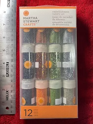 Martha Stewart Halloween Glitter 12 Pack #40-34037; Glitter Microbeads Tinsel • $15.95