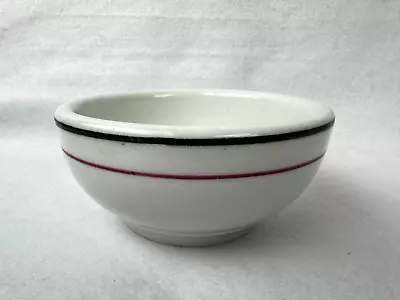 Sterling Vitrified China Restaurant Ware 5  Cereal Bowl Black Brown Stripe • $7.64