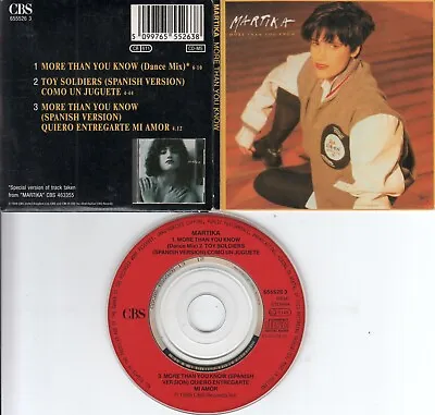 Martika  CD-Single  More Than You Know  /  Dance Mix     ( 3inch ) • £10.27