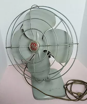 Vintage GE General Electric FIIS125NO32 Oscillating Fan. Made In The USA. Tested • $49.95