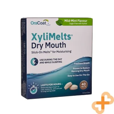 XYLIMELTS Mild Mint Flavour 40 Pastilles For Dry Mouth Moisturizing Fresh Breath • $36.81