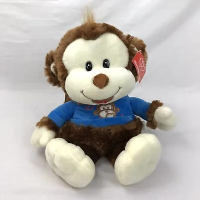 Monkey Plush Backpack Charming Toys Head Zipper Compartment Adjustable Straps • $23.99