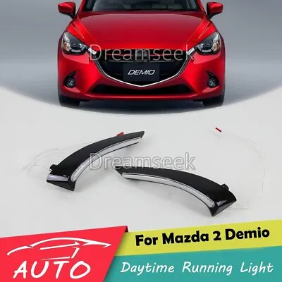 Pair Drl For Mazda 2 Demio 2015 2016 Led Daytime Running Light Driving Fog Lamp • $56.99