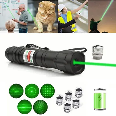 2000Miles Green Laser Pointer Pen High Power Visible Beam Light USB Rechargeable • £11.98