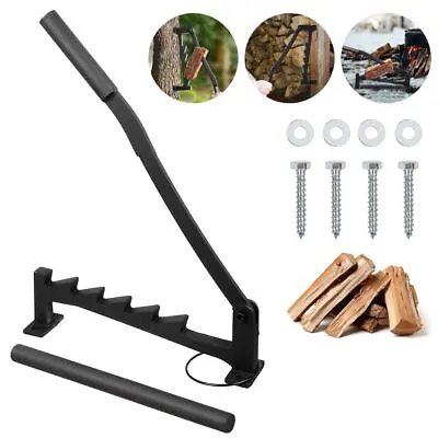 Wall Mounted Wooden Kindling Splitter High Carbon Steel Manual Fire Wood Cutter • £49.99