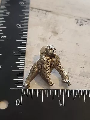 Silver Tone Pewter Detailed 'Mountain Gorilla' Pin Na • $12