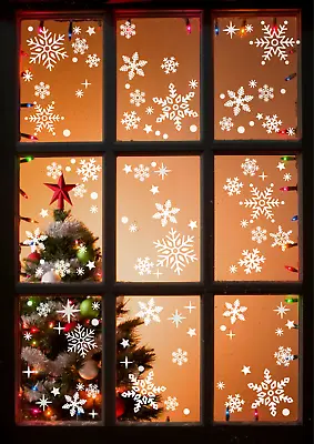 £4.99 • Buy Haus Projekt 184 CHRISTMAS WINDOW STICKERS, 5 Sheets Xmas Snowflake Window Decal