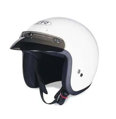 Z1r Jimmy Open Face Dot Motorcycle Helmet White Medium M  • $69.95