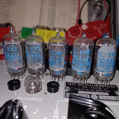 $125 • Buy FIVE (5)  National Electronics USA Model  NL-848 Nixie Clock Vacuum Tubes *Exc*