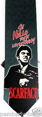 Scarface Nen's Neck Tie Officially Licensed Movie Al Pacino Film Black Necktie • $13.95