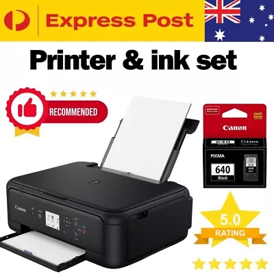 Canon PIXMA Home All-In-One TS5160BK Printer + PG640 Ink Cartridge Bundle • $109.99