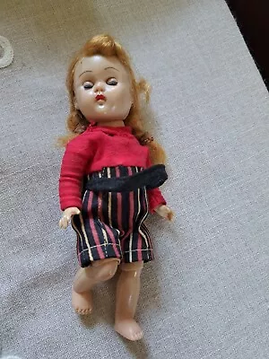 Vintage 8 Inch 1950's Ginny Doll With Clothes Blue Eyes With Red Hair  • $1.25