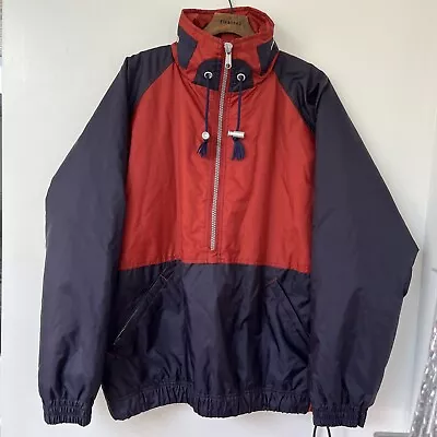 Mens Perry Ellis Red And Navy Puffer Half Zip  Jacket - Size XL - Sailing • £24.99