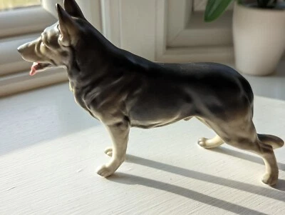 $24.95 • Buy Vintage Lefton 8  German Shepherd Dog Ceramic Figurine Statue H7328 MCM