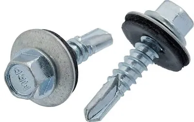 Self-Drilling Roofing Screws Farmer Screws With EPDM Sealing Washer Painted • £79.99