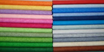 Makower Spraytime Plain Cotton Fabric FQs 1/2 Metre Metre. Sewing CraftQuilt • £2.30