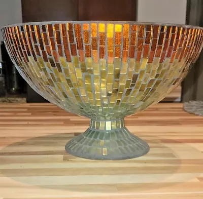 Mosaic Pedastal Decorative Bowl • $35