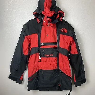 Vintage 90s The North Face Steeptech Search And Rescue Red Jacket Size Small USA • $200