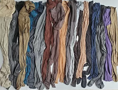 Vintage Stocking Lot 18 Pairs Assorted Sizes Colors Nylon Sheer Matte Craft • $26