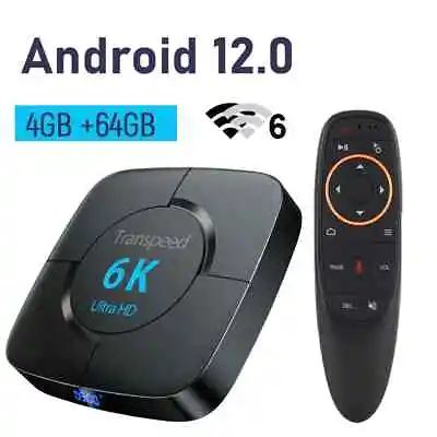 Android 12.0 TV Box Voice Assistant 6K 3D Wifi6 4GB RAM 64G Media Player Top Box • $61.54