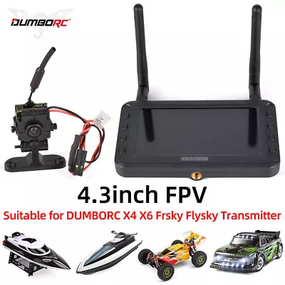 DUMBORC 4.3  FPV 5.8G HD Image Transmitter Receiver FPV Camera For RC Car Drone • $83.50