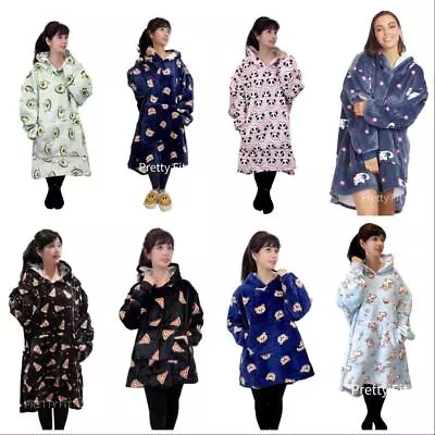 Hooded Blanket Big Hoodie Soft Warm Wearable Blanket Sleepwear For Adult & Kids • $41.95