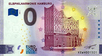 Zero Euro Note - 0 Euro Note - Elbphilharmonie Hamburg 2023-1 • £4.90