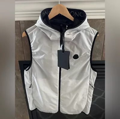 MONCLER Ortac Logo-Appliquéd Colour-Block Quilted Shell Down Gilet- Size 3 Large • $550