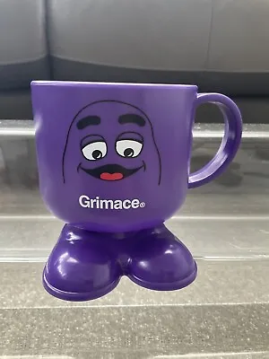 McDonald’s Grimace Purple Plastic Mug Cup With Feet Collectible Vintage Retro • £17.99