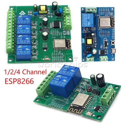 $12.96 • Buy DC 5V Relay Module ESP-12F Development Board For Arduino Raspberry 1-2-4 Channel