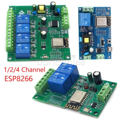 $12.96 • Buy DC 5V Relay Module ESP-12F Development Board For Arduino Raspberry 1-2-4 Channel