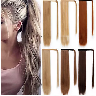 Deluxe Clip In Ponytail As Human Hair Extension Piece Luxury Traceless UK TOP • £9.99