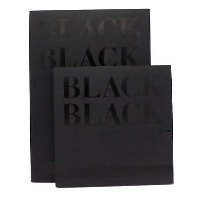 Black Black Heavy Weight Drawing Sketching Paper Pad 300gsm 20 Sheets • £18.74