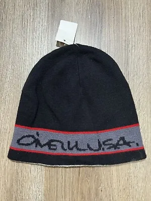 Vintage O'neill Reversible Black And White Beanie Hat • $32
