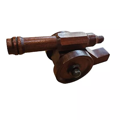 Wood Cannon Miniature Replica Wheels Move Approximately 12 Inches Great Display • $29.95